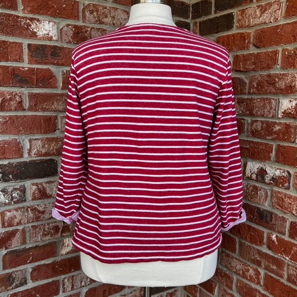 CJ BANKS 2X STRIPED SCOTTIE SWEATSHIRT - Picture 5 of 11